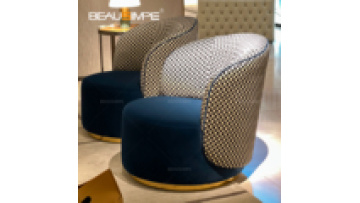 Light luxury high-end leisure chair comfortable fabric single sofa villa hotel apartment living room bedroom furniture armchair1