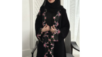 2026 New Muslim Women's Open AbayaArab Robe Middle East Long Sleeve Embroidery Cardigan Outer Robe Eid1