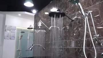 Bathroom Hot-sale Stainless Steel Black Wall Mounted Sliding Bar with Hand Shower1
