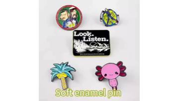 Soft enamel pin badge