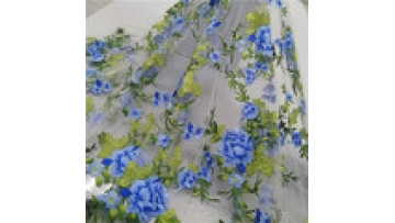 2023 sky blue lace dress fabric dress material net embroidery tulle mesh fabric1