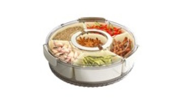 Wholesale Kitchen Spice Storage Box for Food Storage Handle Six-Compartment Sealed1