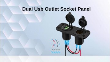 USB Car Charger 2 Outlet Power Socket Electrical Supplies For Boat Marine Motorcycle Truck Golf1