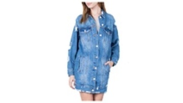 Wholesale Denim Jackets Custom Long Women'S Denim Jackets For Ladies Jacket Jean1