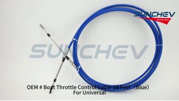 Boat Throttle Control Cable 18 Feet（Blue）
