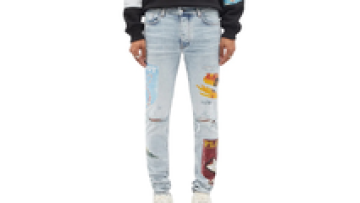 New Design Jean Outfit Men Screen Printed Denim Skinny Baggy Patch Jeans1