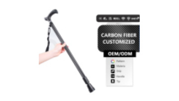 Ten-Segment Telescopic Lightweight Carbon Fiber Cane Anti-Fall Mobility Aid with Four-Legged Anti-Slip 200lb Load-bearing Crutch1