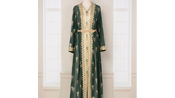 2023 Hot Sale Elegant Printed Dubai Abaya Muslim Dresses for Women Casual Long Sleeve Robes Muslim Dress Abayas1