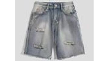 Summer Jeans breathable Fit Baggy Jeans Short Dark Denim Shorts with Pocket For Men1