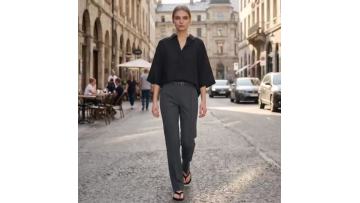 French Flared Suit Trousers