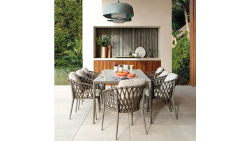 Modern Minimalist Courtyard Garden Outdoor Patio Leisure Rattan Outdoor Furniture Table And Chairs1