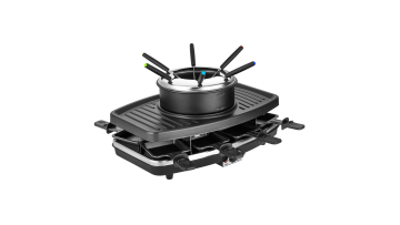 electric grill with fondue pot