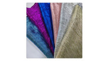 stretch jersey knit fabric manufacturer foil print shinning fabric pleated for clothing dress1