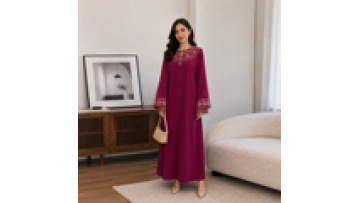 Luxury Embroidery Modest Long Dress for Muslim Women Premium Fabric Custom Dubai Abaya Islamic Clothing Robe Musulmane1