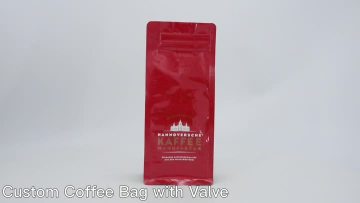 custom coffee bag with valve