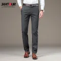 29-40 Suit Pants For Men Stretch Business Mens Suit Pants Classic Straight Wedding Dress stripe Pants male Trouser Office