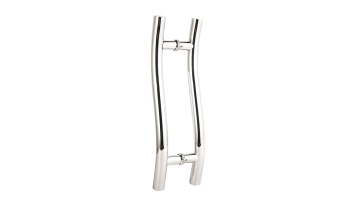 S-shaped Stainless Steel Glass Door Handle 