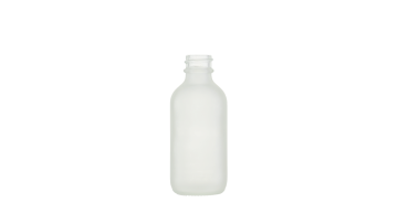 60 ml/2 oz Frosted Clear Glass Boston Round Bottles With 20/400 Neck
