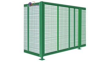 Factory Welded Fence PVC Coated Warehouse Separation Fence Workshop Isolated Gate Price for Sale1