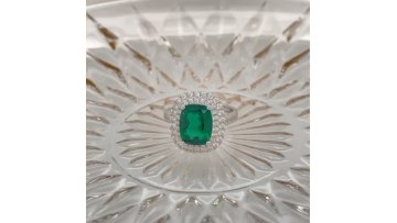 Adjustable Ring custom manufacturer wholesale fashion lab grown emerald ring Exquisite Rings jewelry For Ladies1