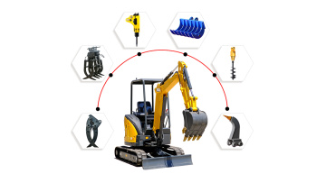 Digging Multifunction Hydraulic Crawler Towable Backhoe Mini Excavator Factory