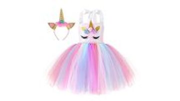 Birthday Easter Party Gifts Spring Dance Dresses Dreams Sequin Unicorn party Dress for girl1
