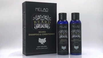 MELAO Men Beard Wash And Conditioner Set Private Label Black And Gold Foam Beard Shampoo And Conditioner Kit1
