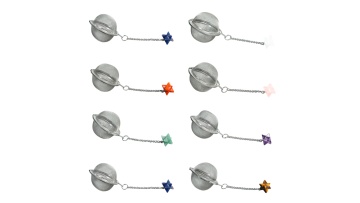 KC9090S-20MM 20MM Merkaba Pendant Charms Stainless Steel Mesh Tea Ball