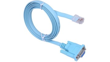 Wholesale Colorful  high quality 6feet DB 9Pin RS232 Serial to RJ45 CAT5 Ethernet  LAN Console Cable1