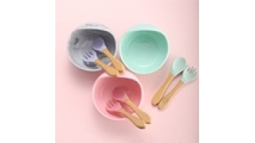 Baby Silicone Cutlery Powerful Sucker Children's Bowl Spoon Set Children's Sucker Bowl Infant Food Bowl1