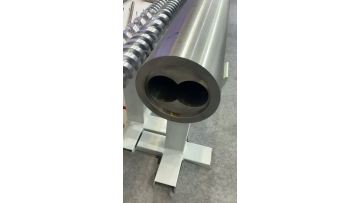 Parallel twin screw barrel