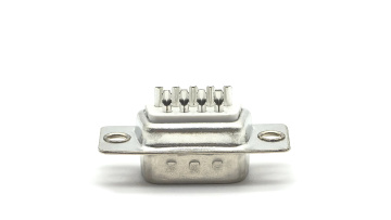 Machine DB 9P Male Solder Type White Plastic Blank Hole D-Sub Connector