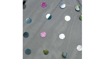 high quality fashion printed shiny multi-colors dot Bronzing fancy mesh fabric for dress1