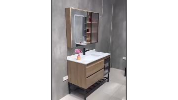 Hotel Bathroom Cabinet with 2 Flat Mirrors
