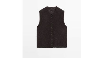 Women's casual versatile minimalist commuting style alpaca wool knitted vest