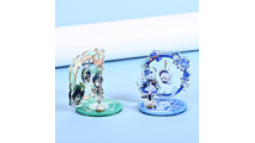 Customized Anime Acrylic Brand Cartoon Animation Surrounding Custom Rotate Acrylic Stand Plastic Cartoon Keychain Cute1