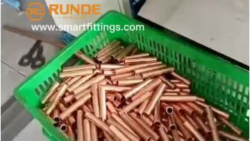 no bur cutting of copper coupling and short copper tube