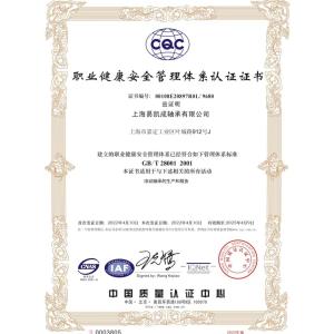 Health and safety management system certificate