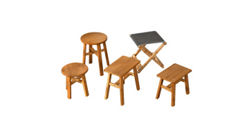 Outdoor bamboo stool for children