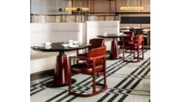 Top quality commercial furniture cafe I shape leather and wood sectional bench  sofa for booth restaurants1