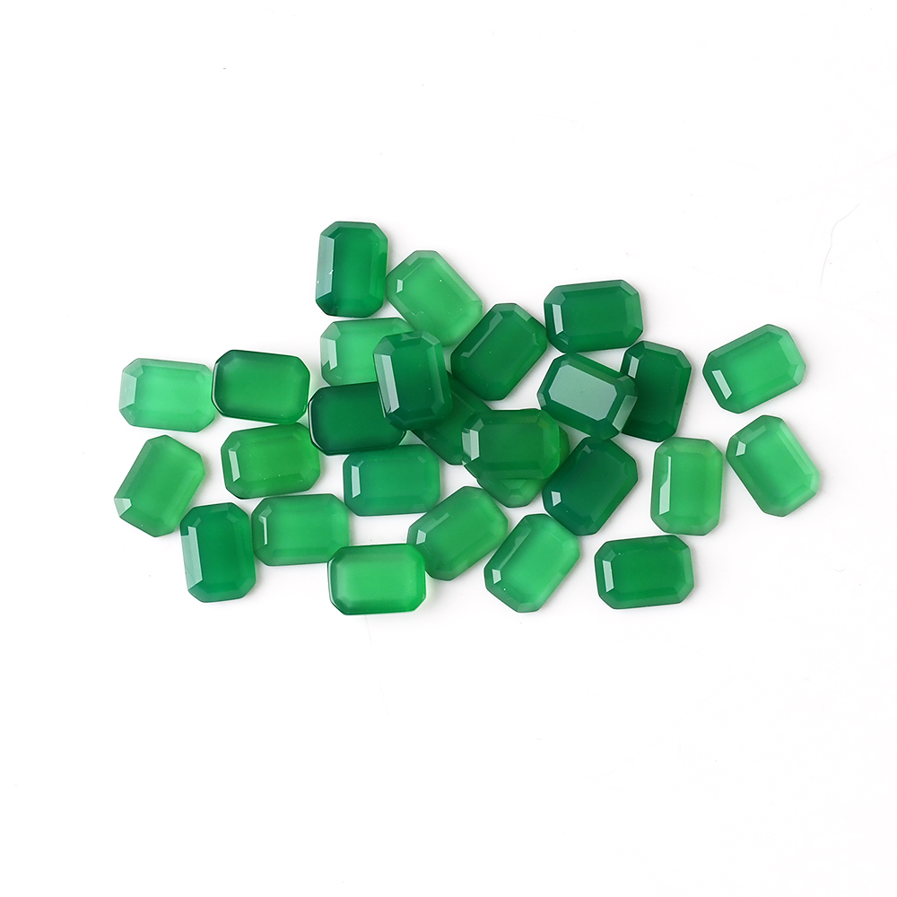 Emerald Cut Green Agate