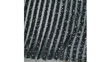 Wholesale new design poly span power mesh with 3mm sequins stripe design embroidery fabric1