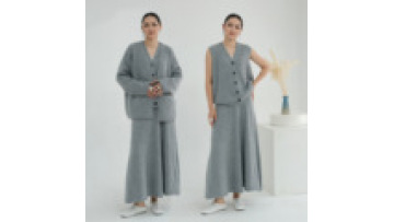 Premium Knitting Winter 3 Piece Abaya with Vest for Winter Wholesale Islamic Clothing for Women Muslim Ramadan Eid Dubai Abaya1