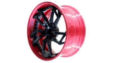 Red and Black 2-Piece Alloy Wheel for Levante, Mustang, S600, A8, Q7, Phantom, QXFX, Flying Spur1