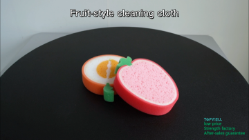 Topwill Kitchen Thickened Dishcloth Dishwipe Wholesale Fruit Sponge Dishcloth Strong Decontamination Dishtowel1