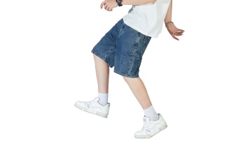 men's summer stretch denim cotton pants boys short pants1