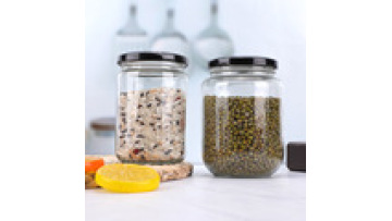Kitchen 195ml 240ml 350ml 480ml 750ml Customized Logo Wide Mouth Empty Clear Round Spice Jelly Honey Jar With Lid1