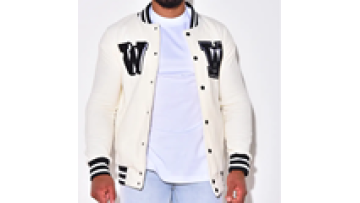 Custom Own Logo Winter Fleece Bomber Letter Basketball Mens Jacket With Embroidery Patch Jackets For Men1