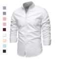 9 Colors 2021New 100% Cotton Oxford Shirt Men Spring Casual Men Shirt Long Sleeve Slim Fit Dress Shirts Men's Social Shirt