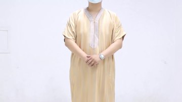 2021 Muslim men's clothing Middle Eastern Arab robe loose 100% polyester fiber dubai islamic men1